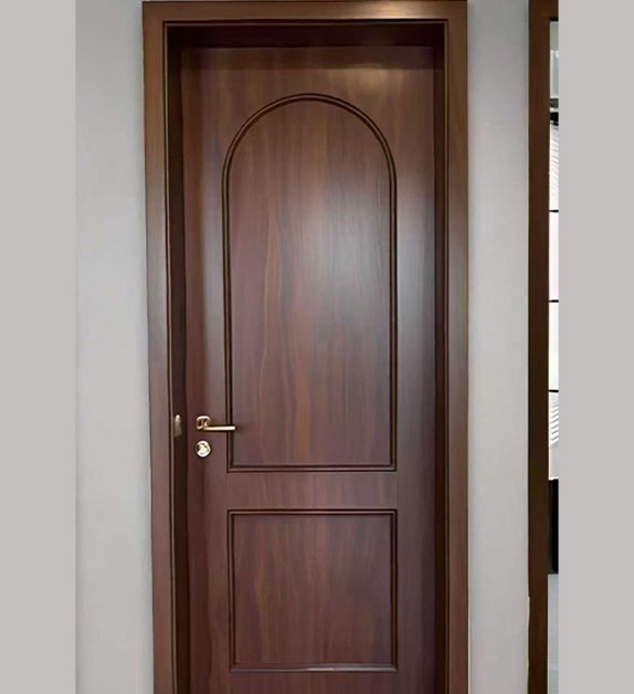 中古风圆弧造型实木烤漆门